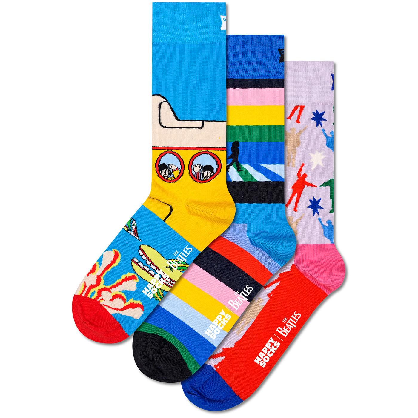 +Happy Socks X The Beatles 3 Pack Boxed Gift Set