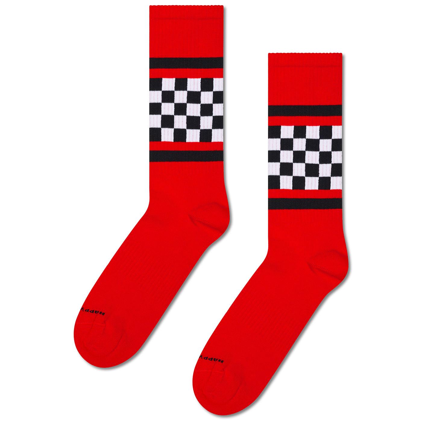 +Happy Socks Checked Stripe Mod Sneaker Socks R