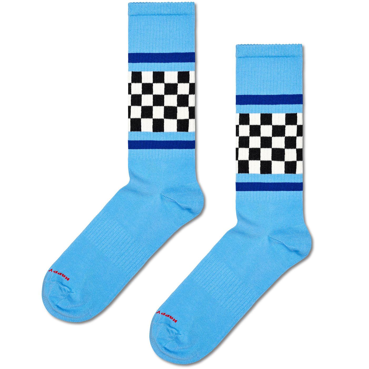 +Happy Socks Checked Stripe Mod Sneaker Socks LB
