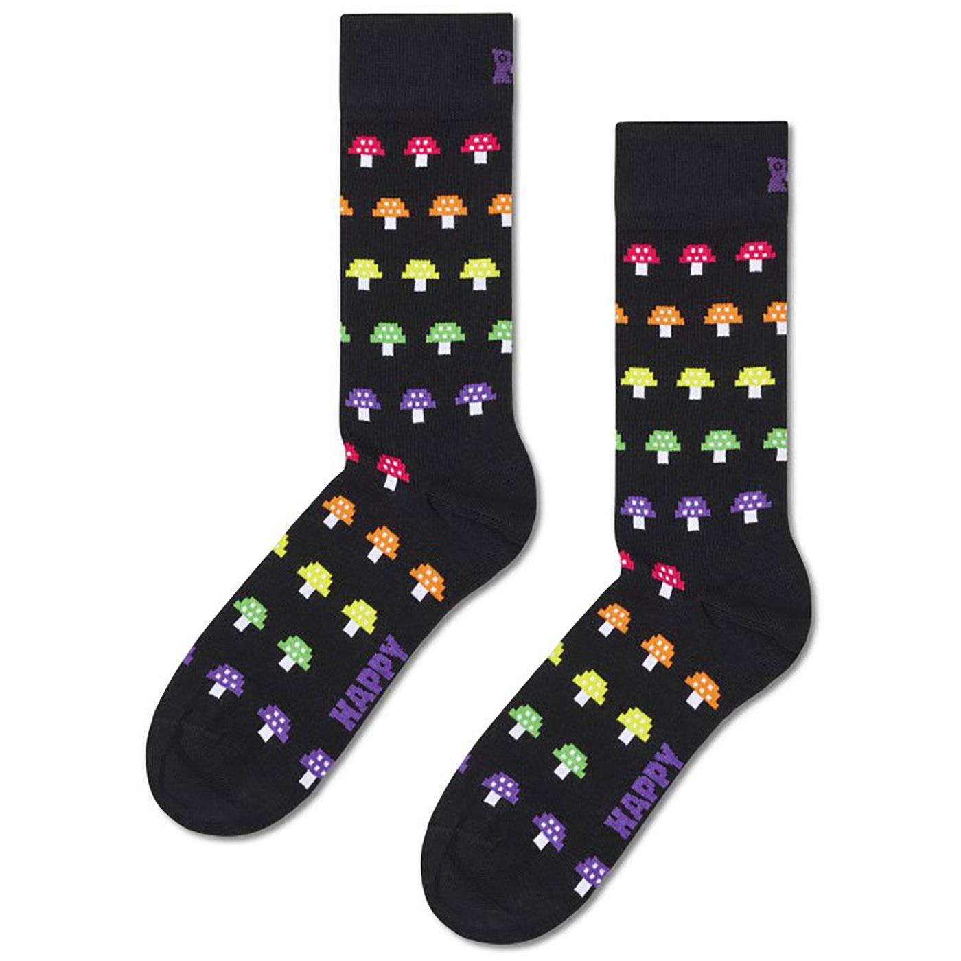 +Happy Socks Retro Mushroom Stripe Novelty Socks B