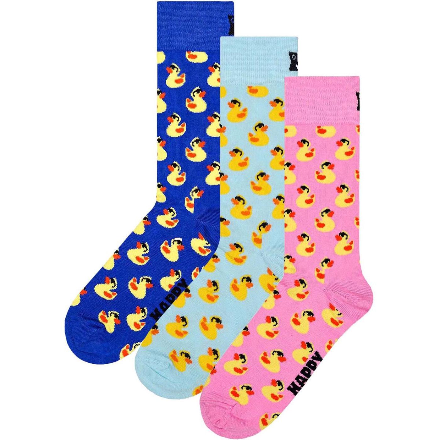 +Happy Socks Rubber Duck Three Pack Gift Set 