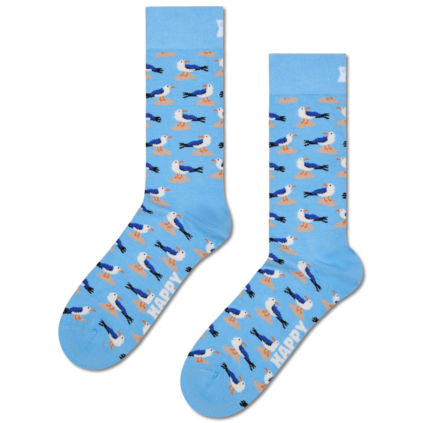 +Happy Socks Men's Retro Seagull Crew Socks (LB)