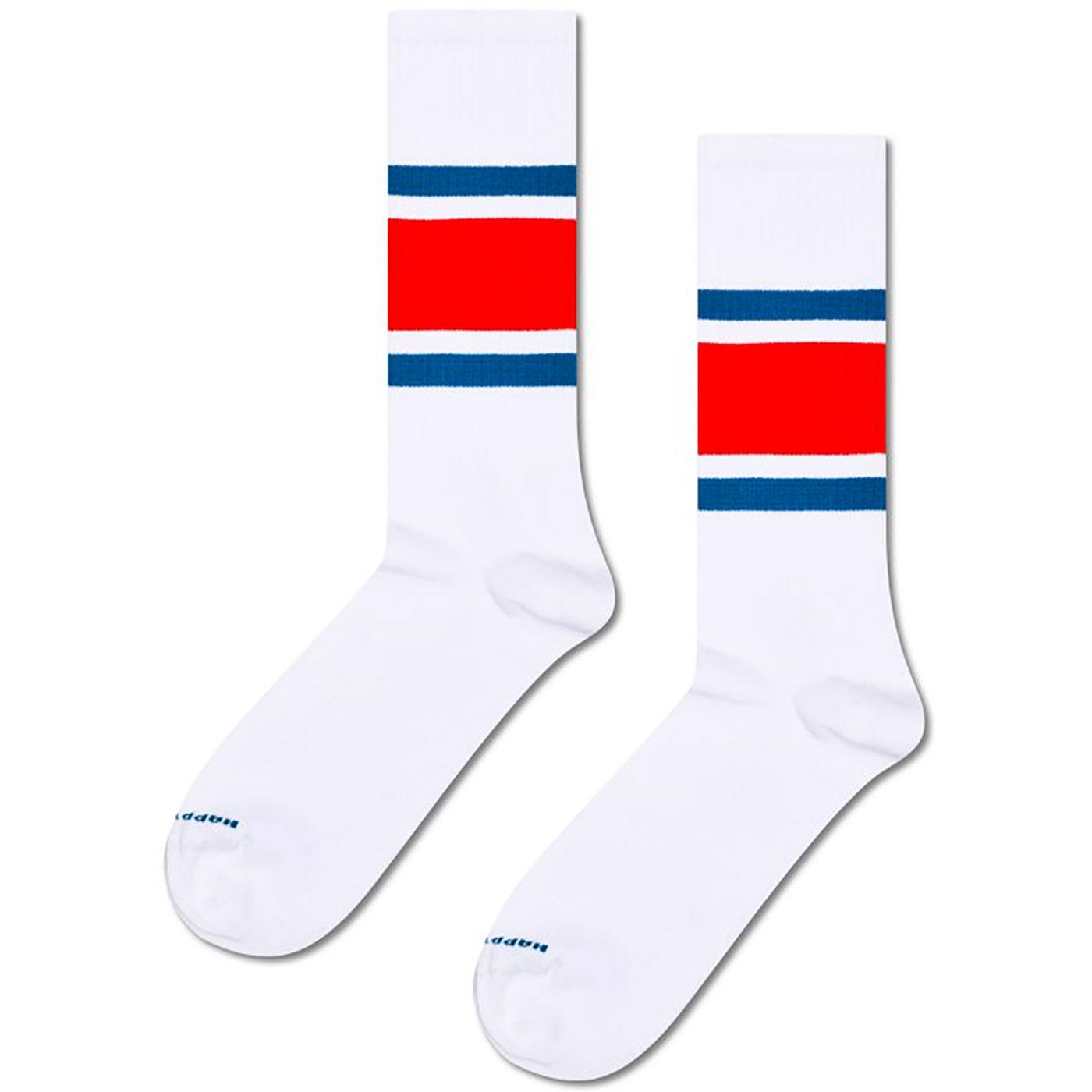 +HAPPY SOCKS Retro Simple Striped Sneaker Socks W