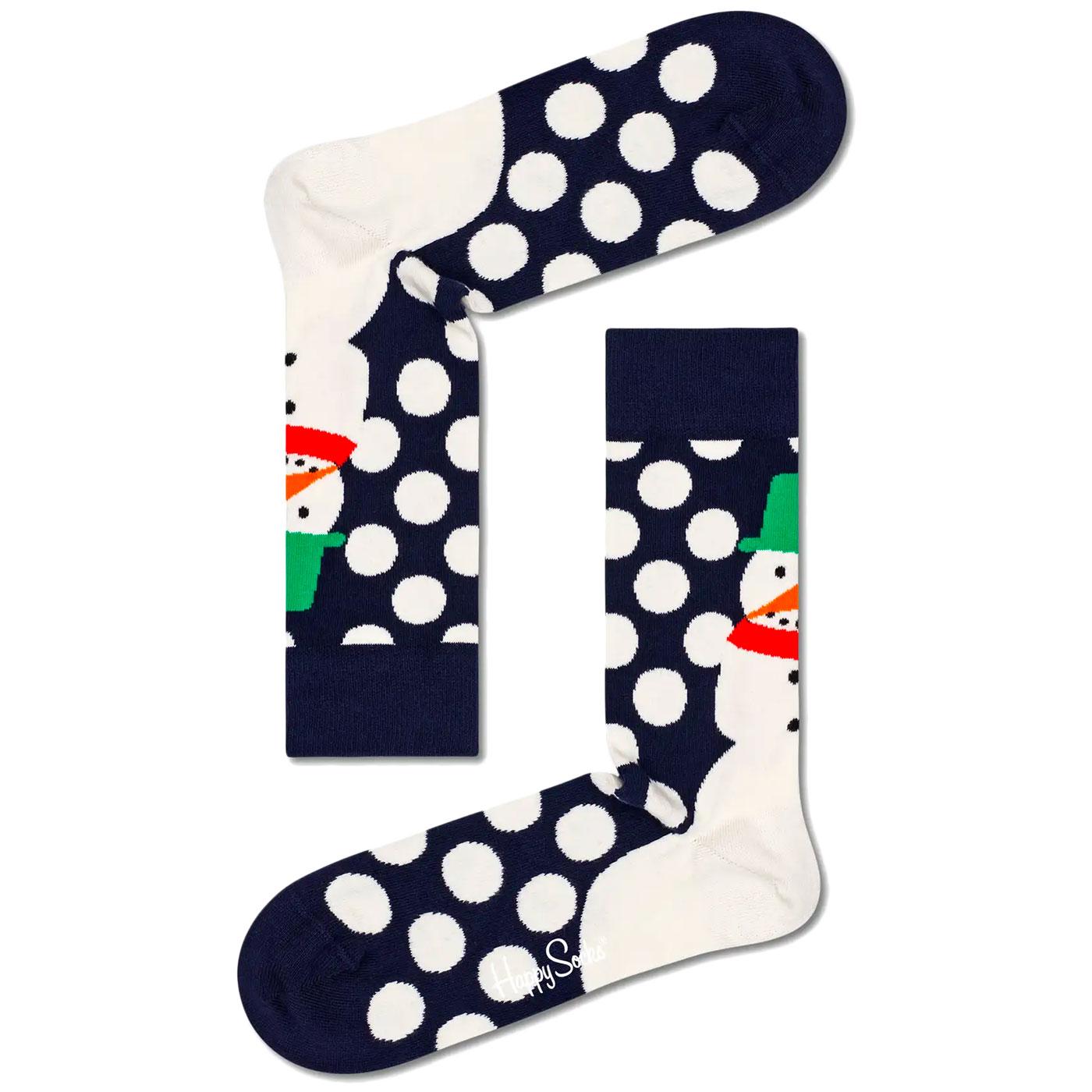 + Jumbo Snowman HAPPY SOCKS Festive Xmas Socks