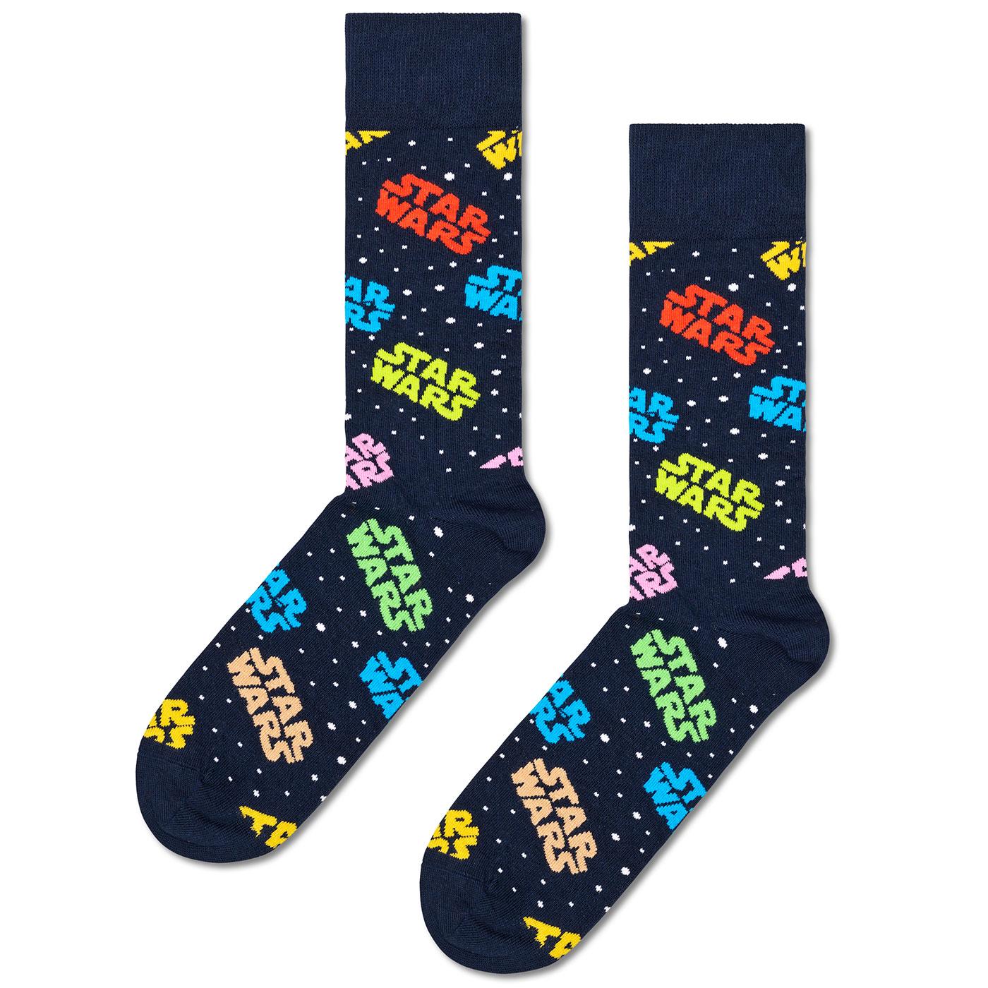 +Star Wars x Happy Socks Title Sequence Socks Navy