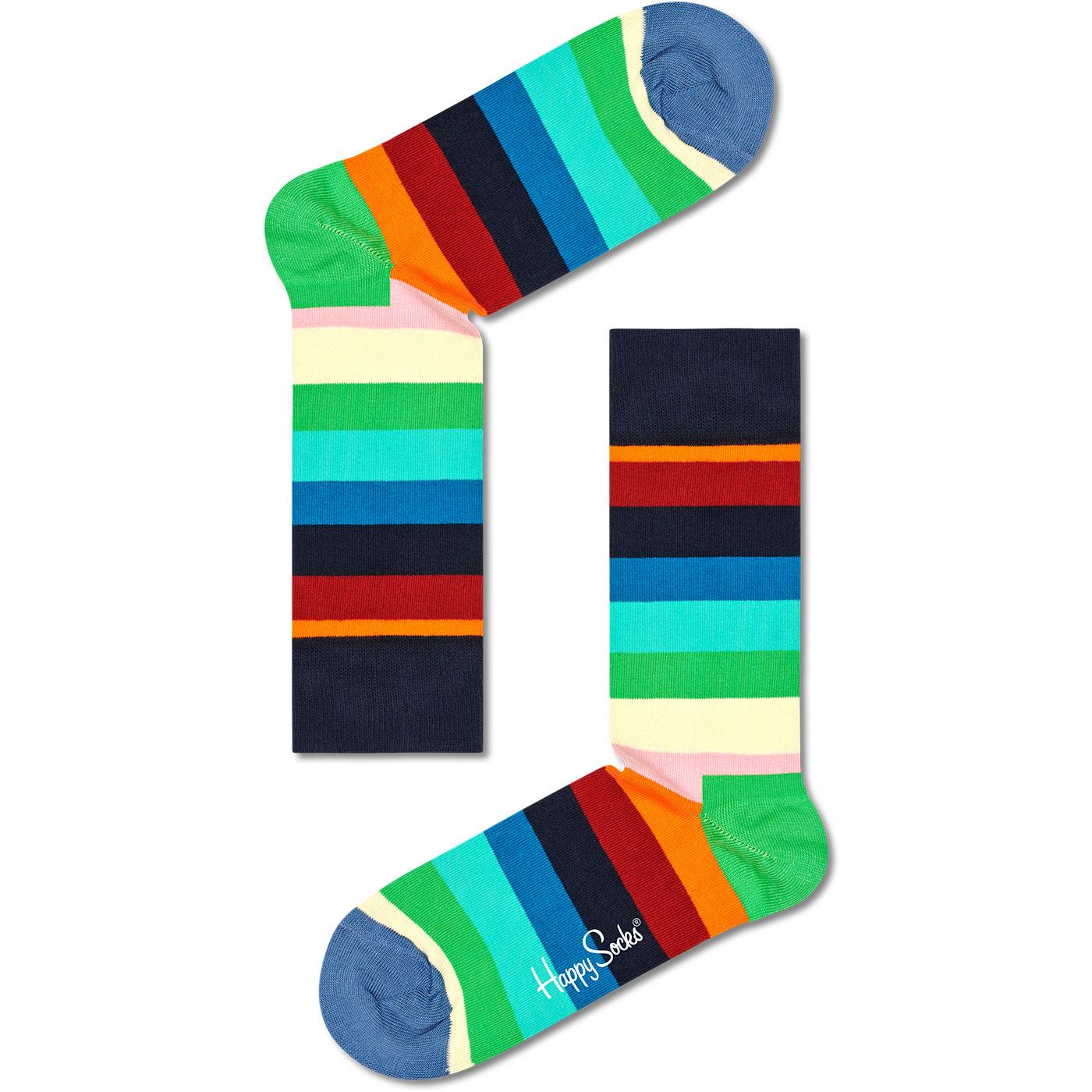 + Retro Stripe HAPPY SOCKS Men's Striped Socks