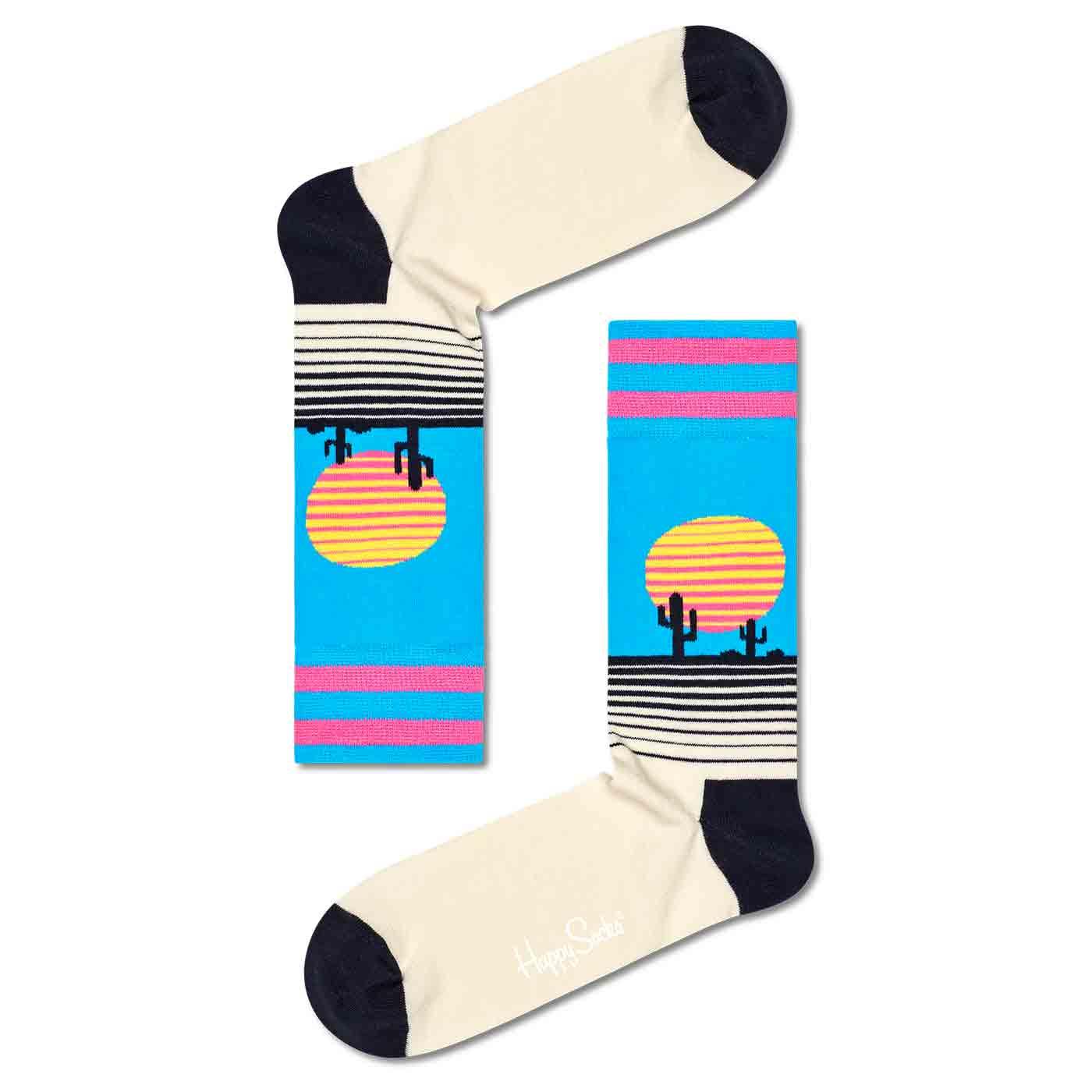 +Happy Socks Retro Americana Sunset Sock Blue
