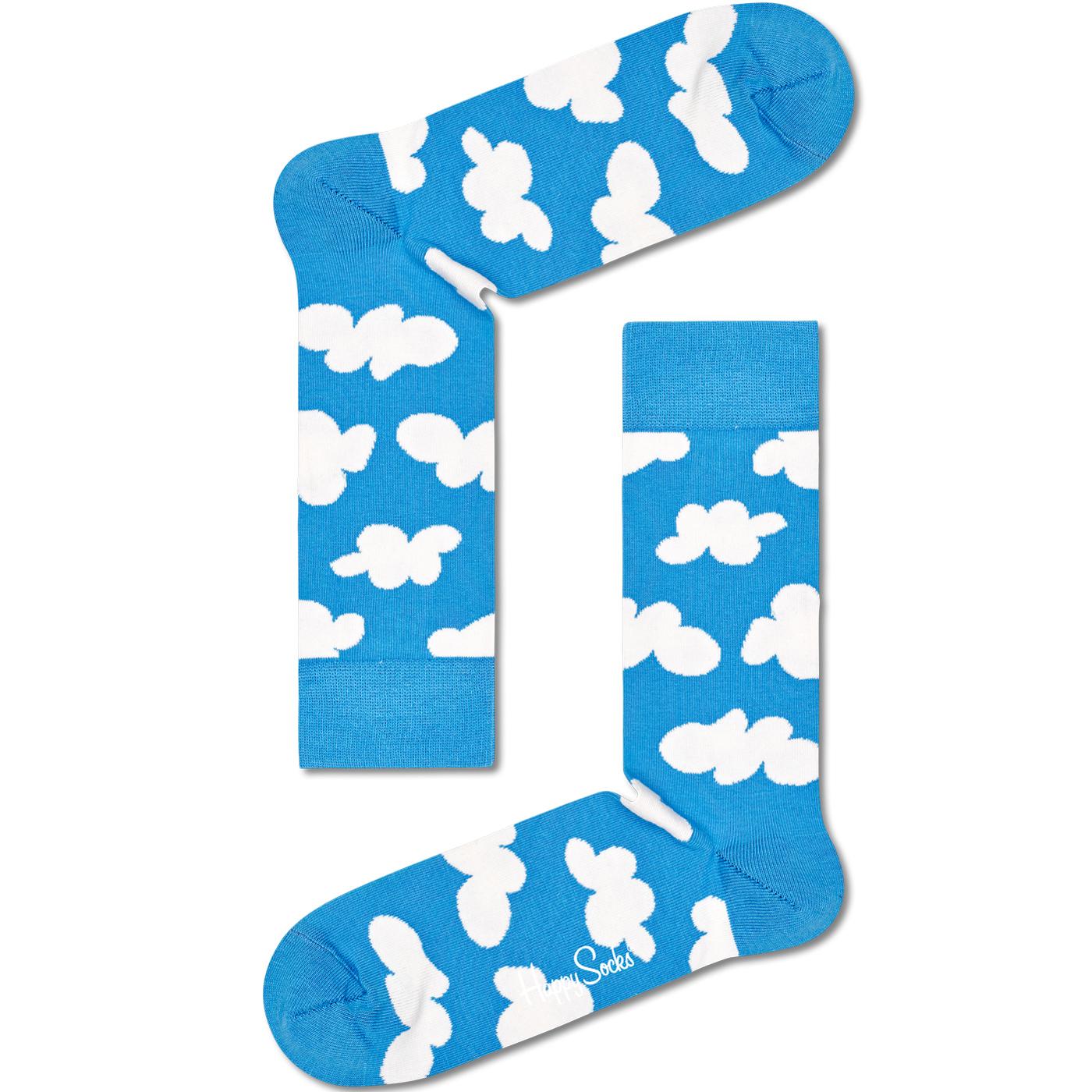 + Cloudy HAPPY SOCKS Retro Cloud Socks (Blue)