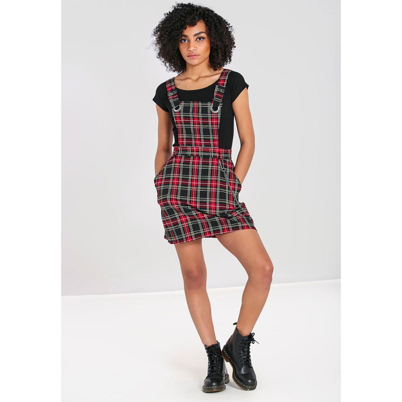 Hell bunny tartan store pinafore