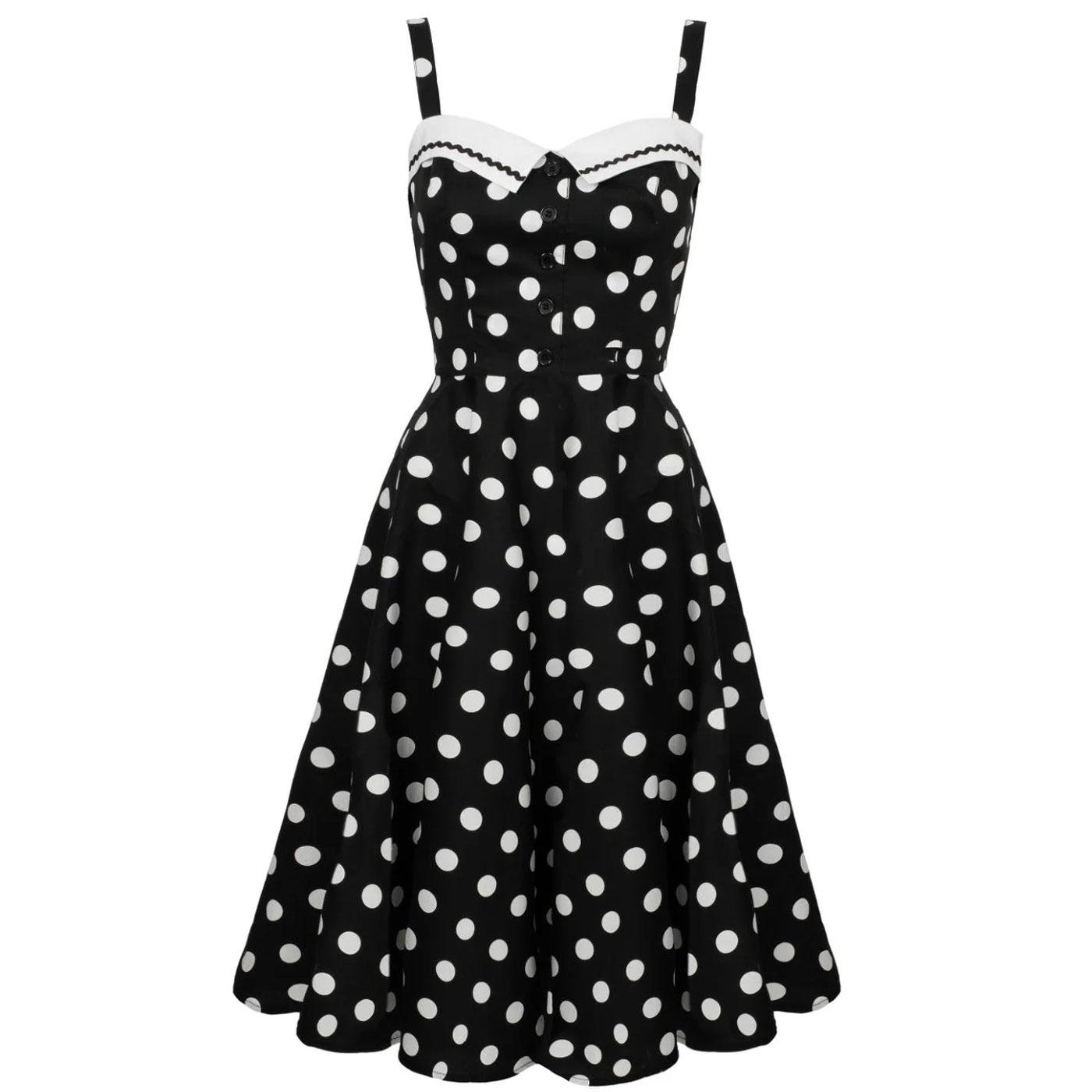 Domino Hell Bunny Retro 50s Polka Dot Flare Dress 