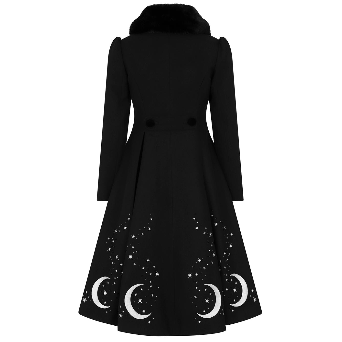 HELL BUNNY Interstellar Retro 60s Winter Coat in Black