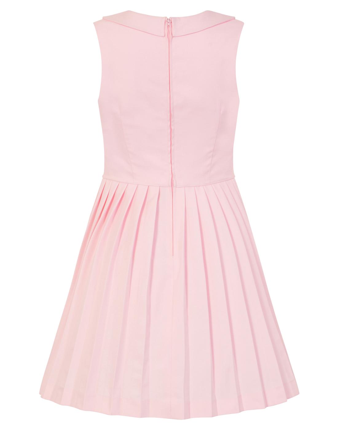 HELL BUNNY Josephine Retro 60s Mod Mini Dress in Pink