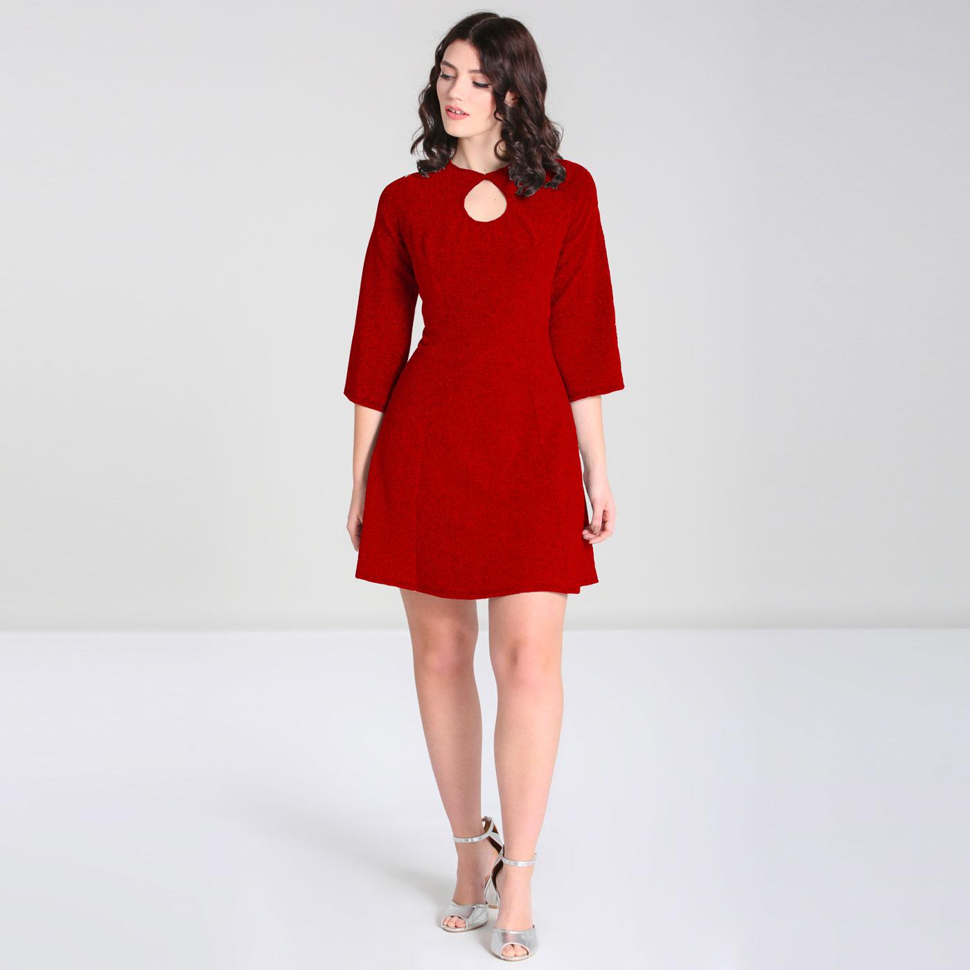 Loco-Motion HELL BUNNY Retro Party Dress in Red