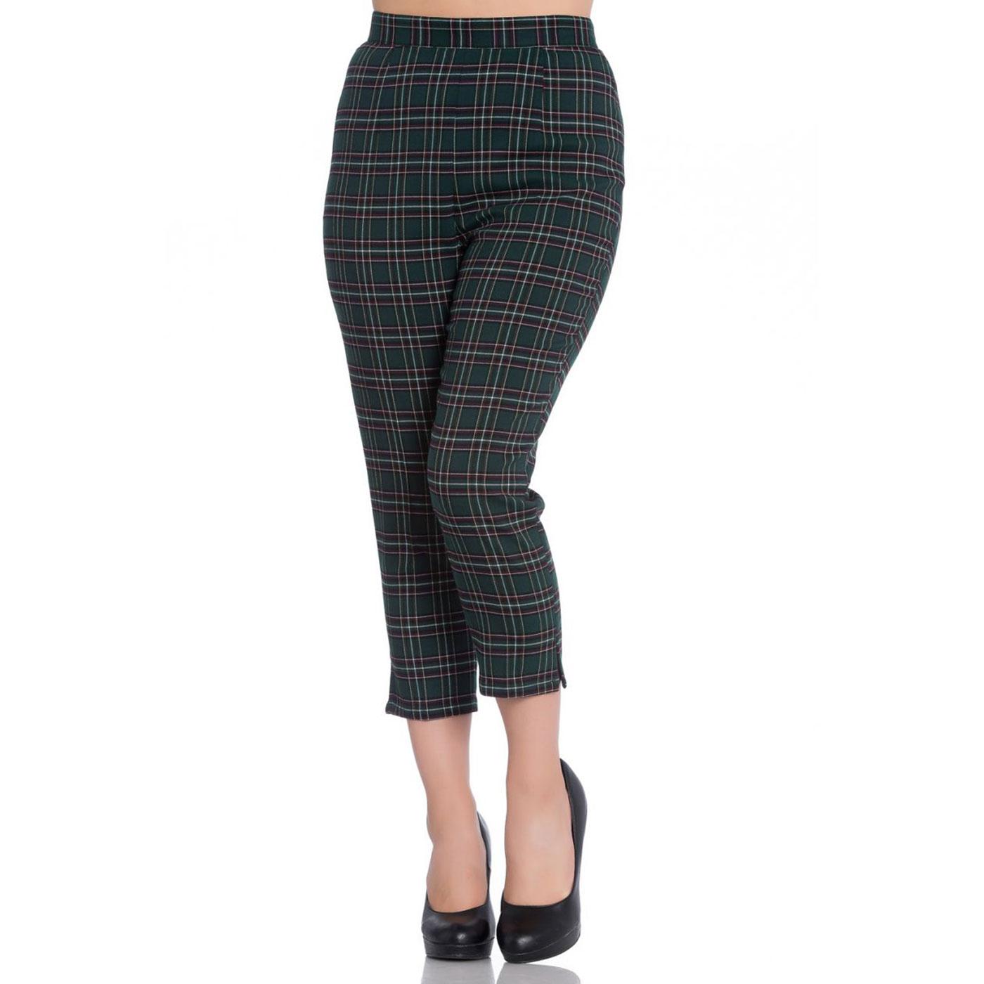 Peebles HELL BUNNY 50s Cigarette Trousers GREEN 