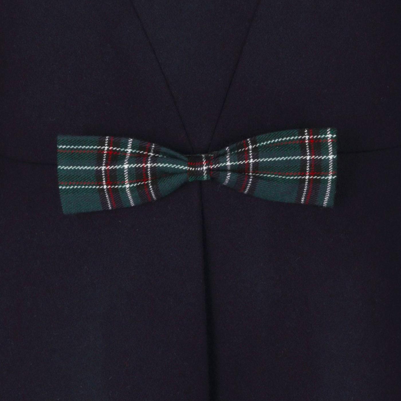 Hell Bunny Tiddlywinks Vintage 50s Style Navy Swing Coat