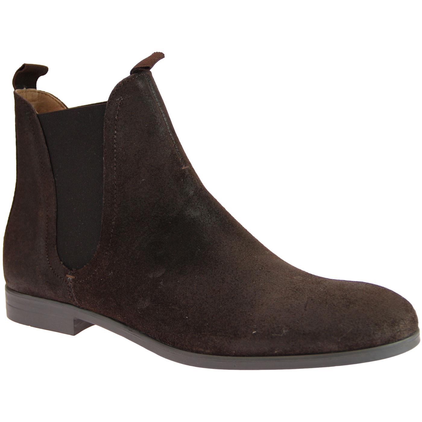 Atherstone HUDSON Mod Suede Chelsea Boots (Brown)