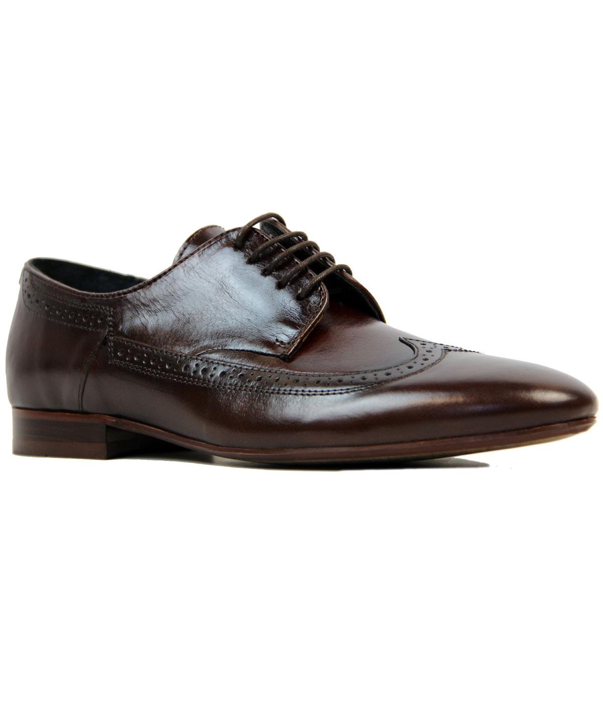 Olave H BY HUDSON 60s Mod Wing Tip Derby Brogues 