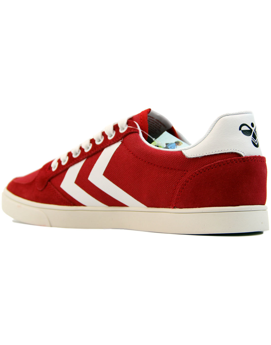 HUMMEL Slimmer Stadil Low Men's Retro 1970s Trainers in Red