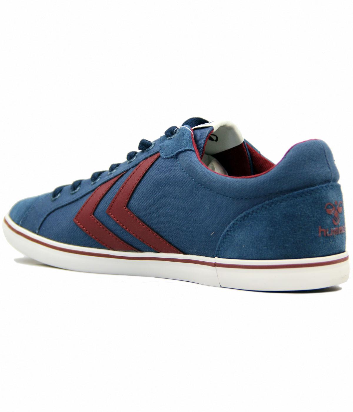 HUMMEL Deuce Court Summer Retro 1970s Indie Canvas Suede Trainers