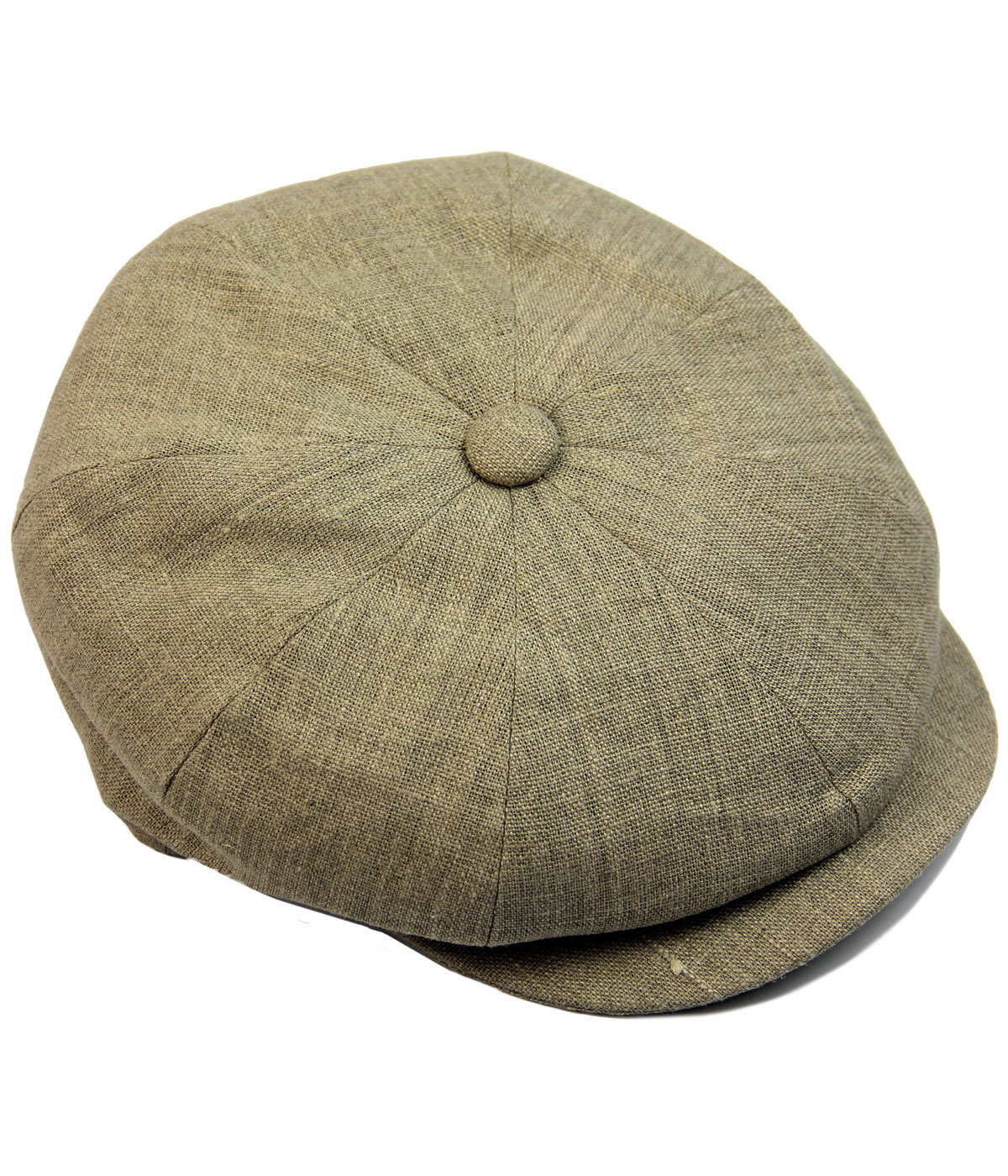 FAILSWORTH Alfie Retro Mod Irish Linen 8 Panel Gatsby Cap Biscuit