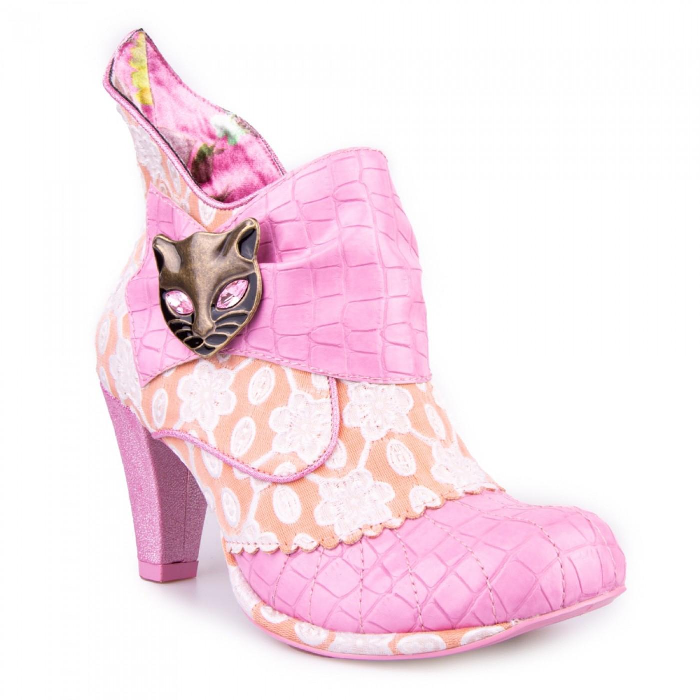 Miaow IRREGULAR CHOICE Retro Textured Cat Boots P