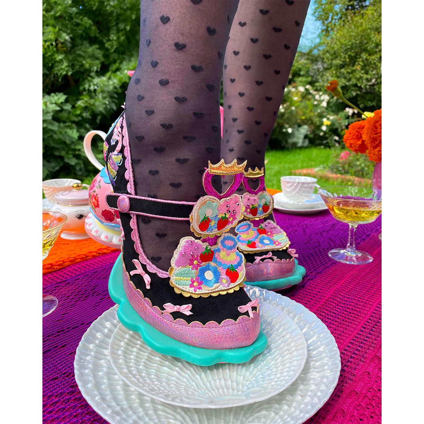 Afternoon Treat IRREGULAR CHOICE Teapot Heels in Black