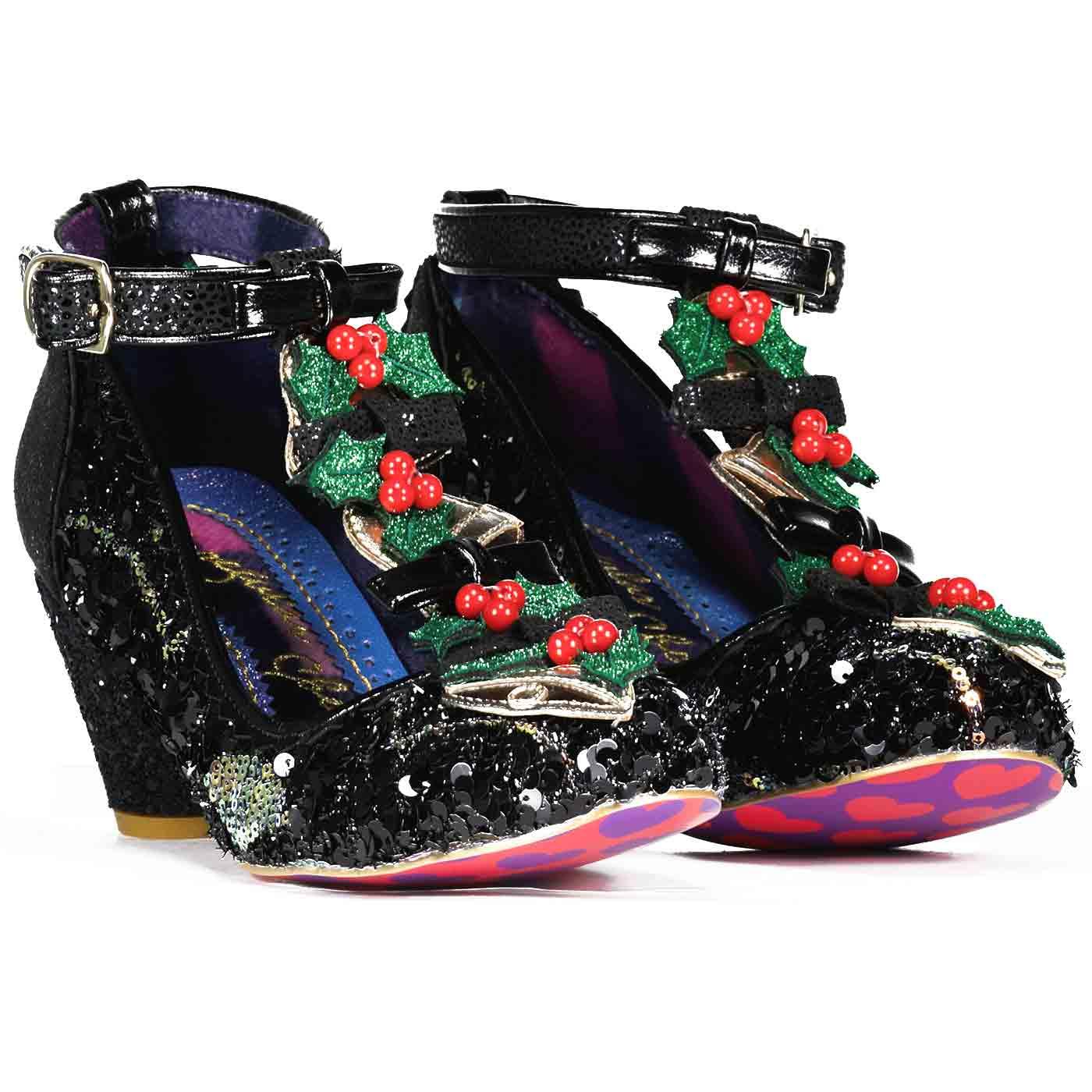 IRREGULAR CHOICE Bells and Holly Christmas Party Heels