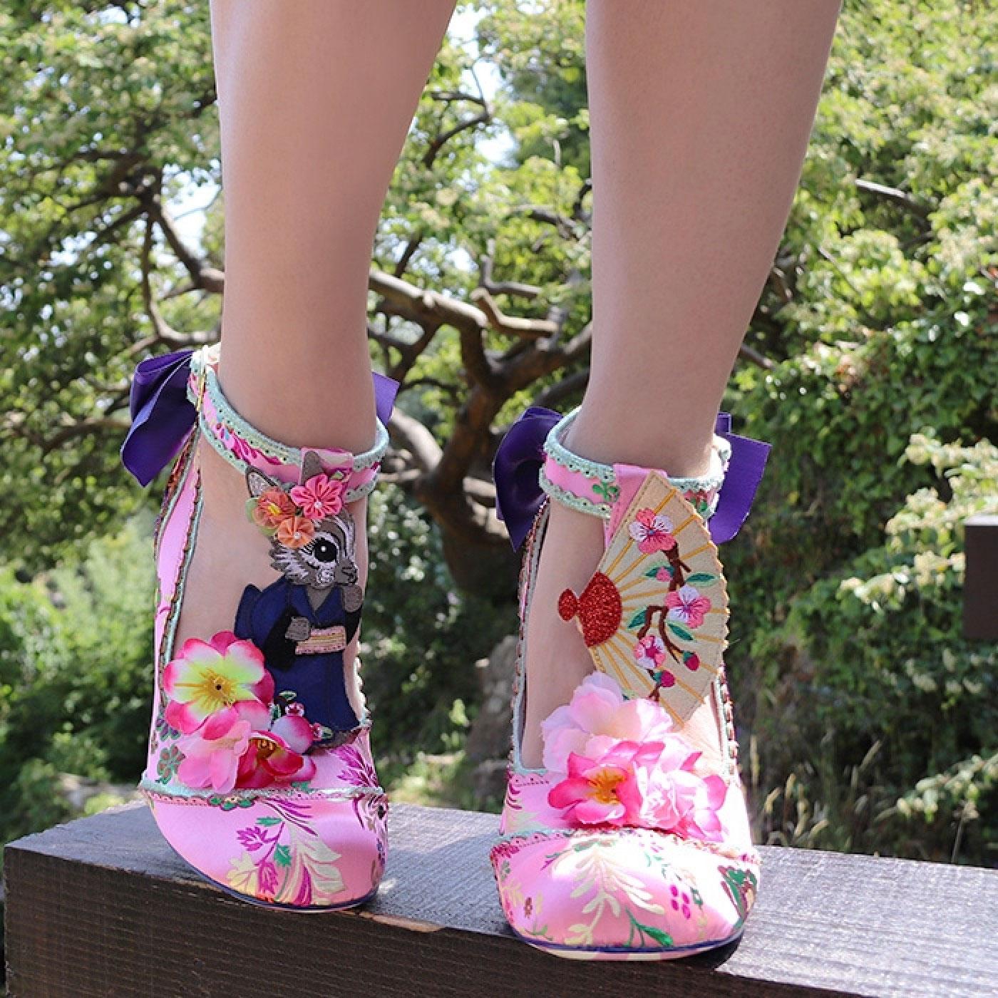 Irregular Choice Womenss Blossom Bunny Ankle Strap Heels