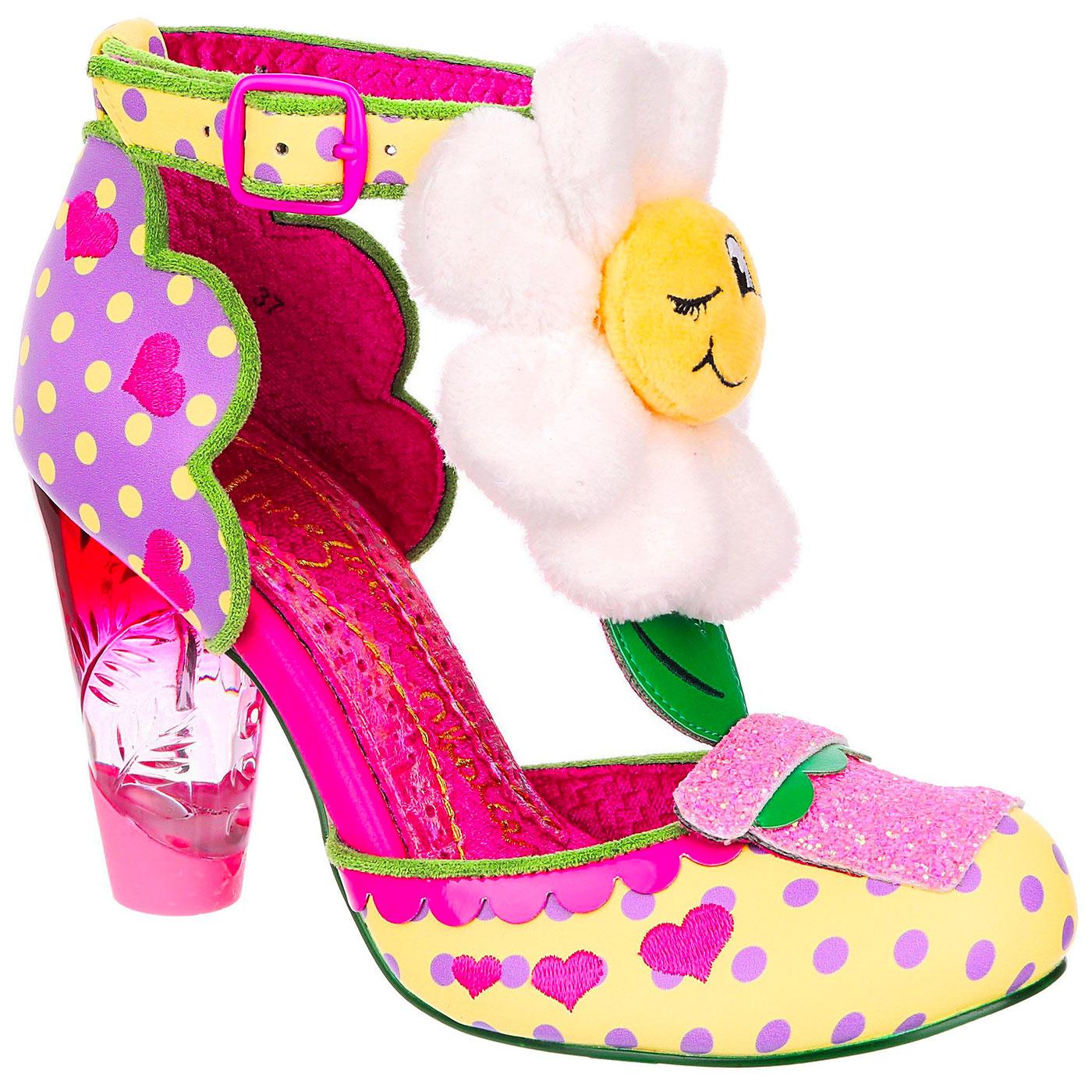 Daisy Do IRREGULAR CHOICE Plush Flower Heels LILAC