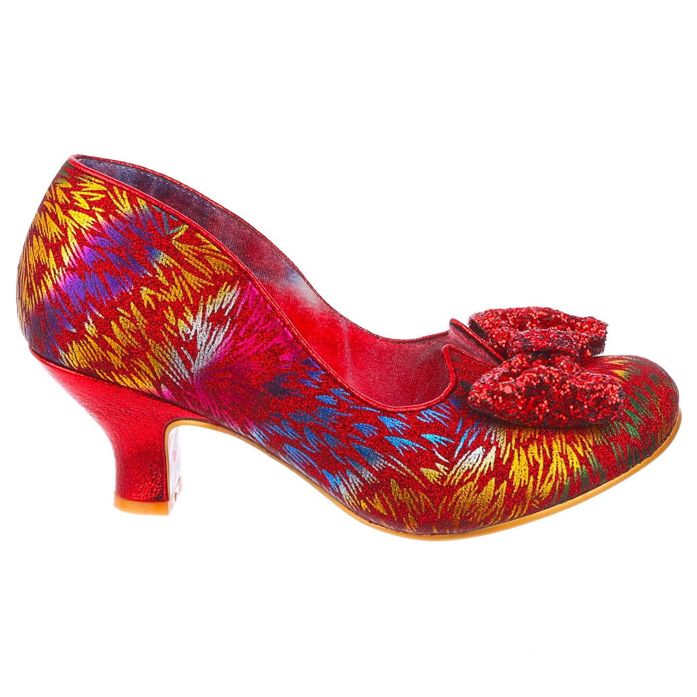 IRREGULAR CHOICE Dazzle Razzle Party Shoes in Red