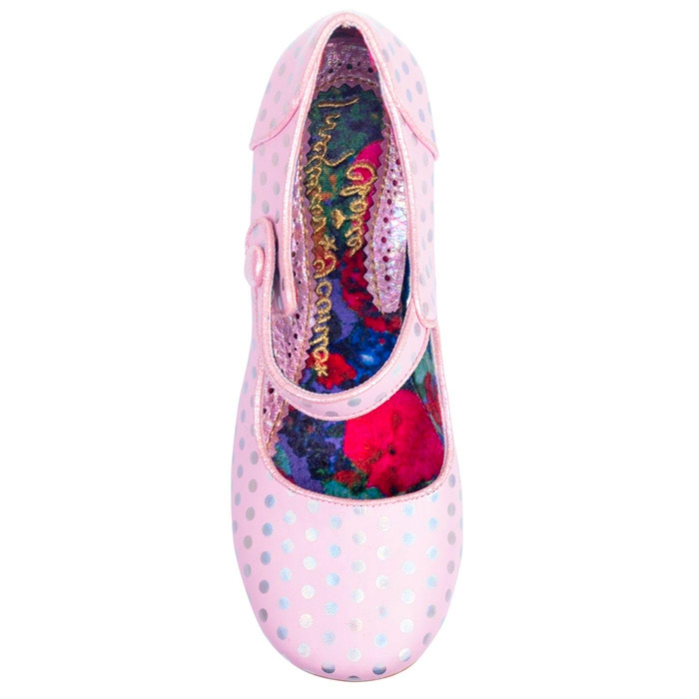 IRREGULAR CHOICE Dotty For You Retro Polka Dot Heel Pink