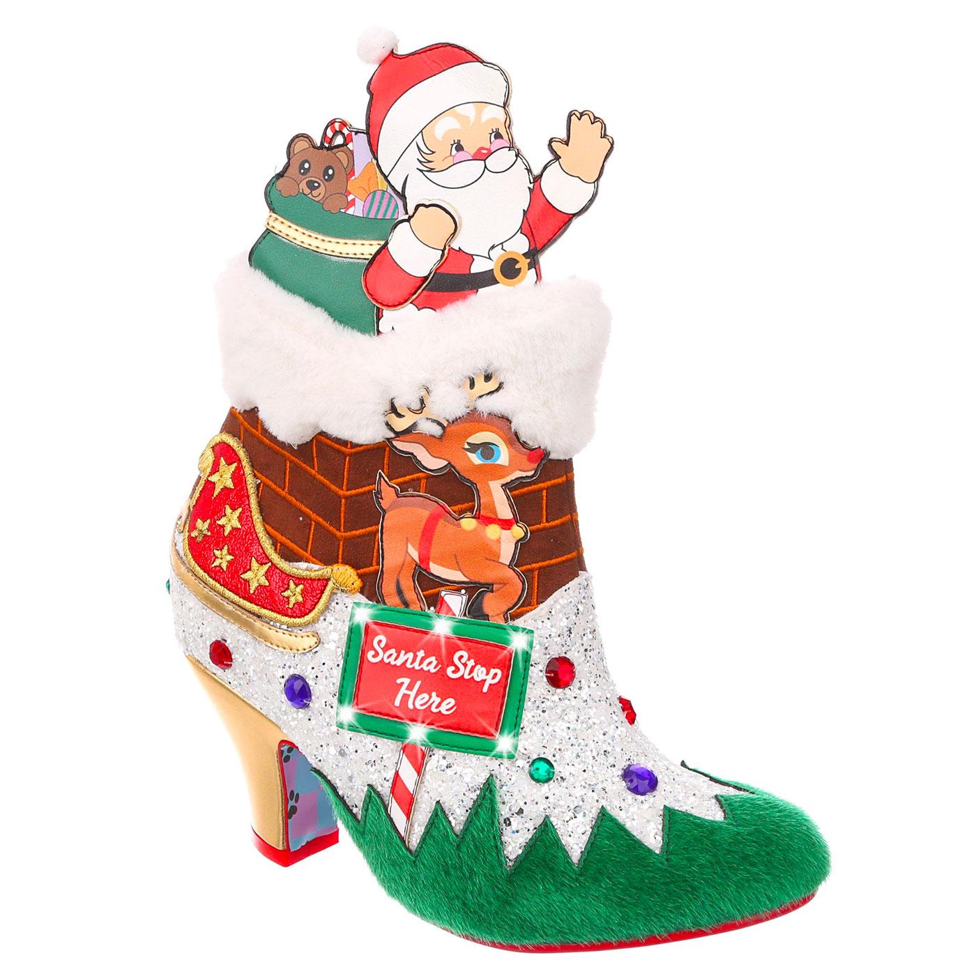 First Stop IRREGULAR CHOICE Santa Light Up Boots