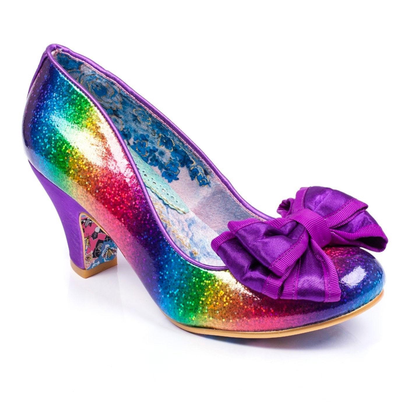 IRREGULAR CHOICE Lady Ban Joe Rainbow Glitter Heels