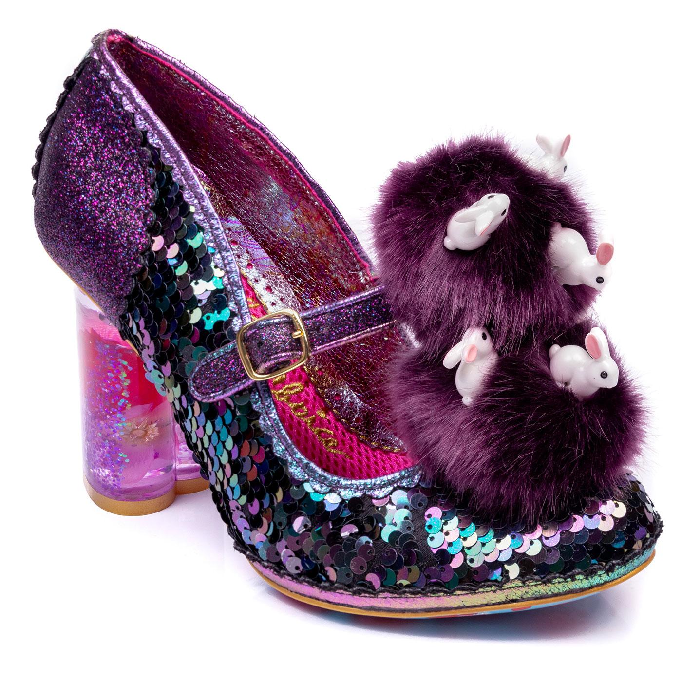 Luce Mia IRREGULAR CHOICE Fluffy Bunny Heel Purple