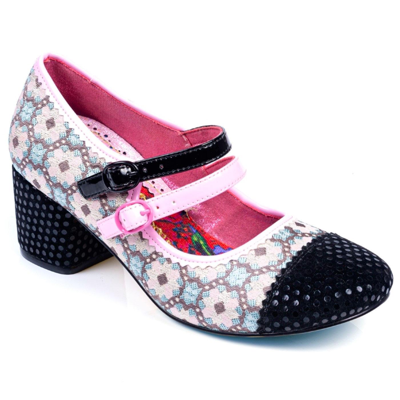 Mini Mod IRREGULAR CHOICE Floral 60s Heels PINK