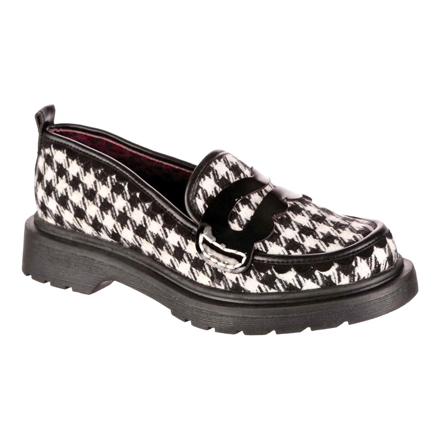 Old Dawg Irregular Choice Houndstooth Loafers B/W