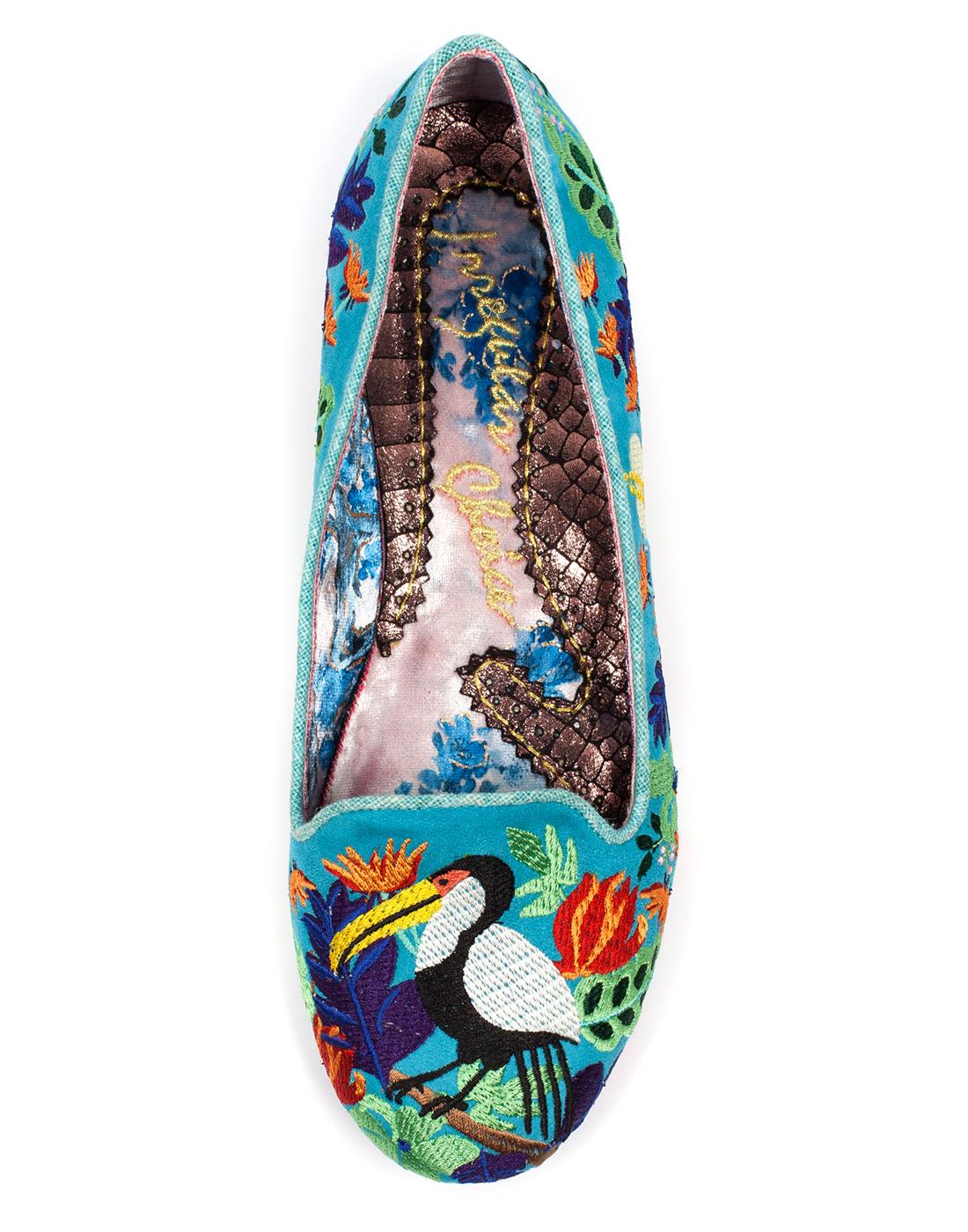 IRREGULAR CHOICE Yes You Peli Can 70s Tropical Flats T