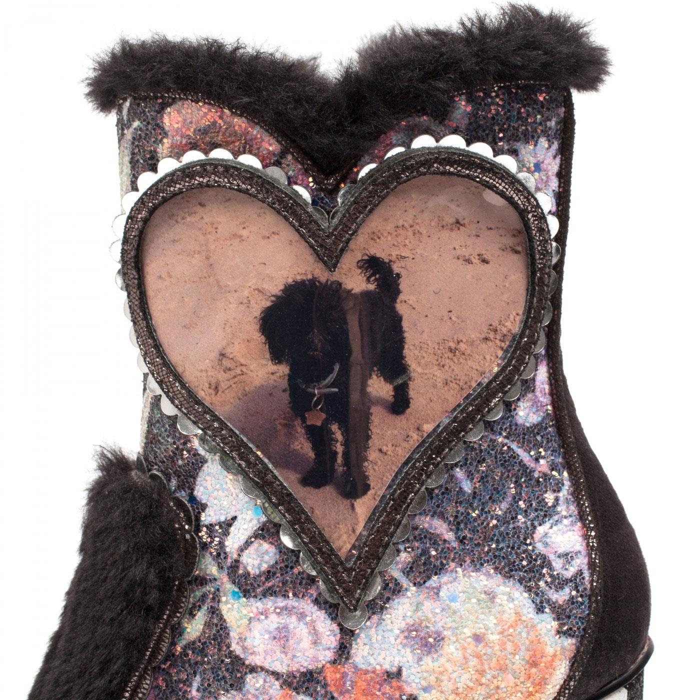 IRREGULAR CHOICE Picture Perfect Retro Photo Frame Boots