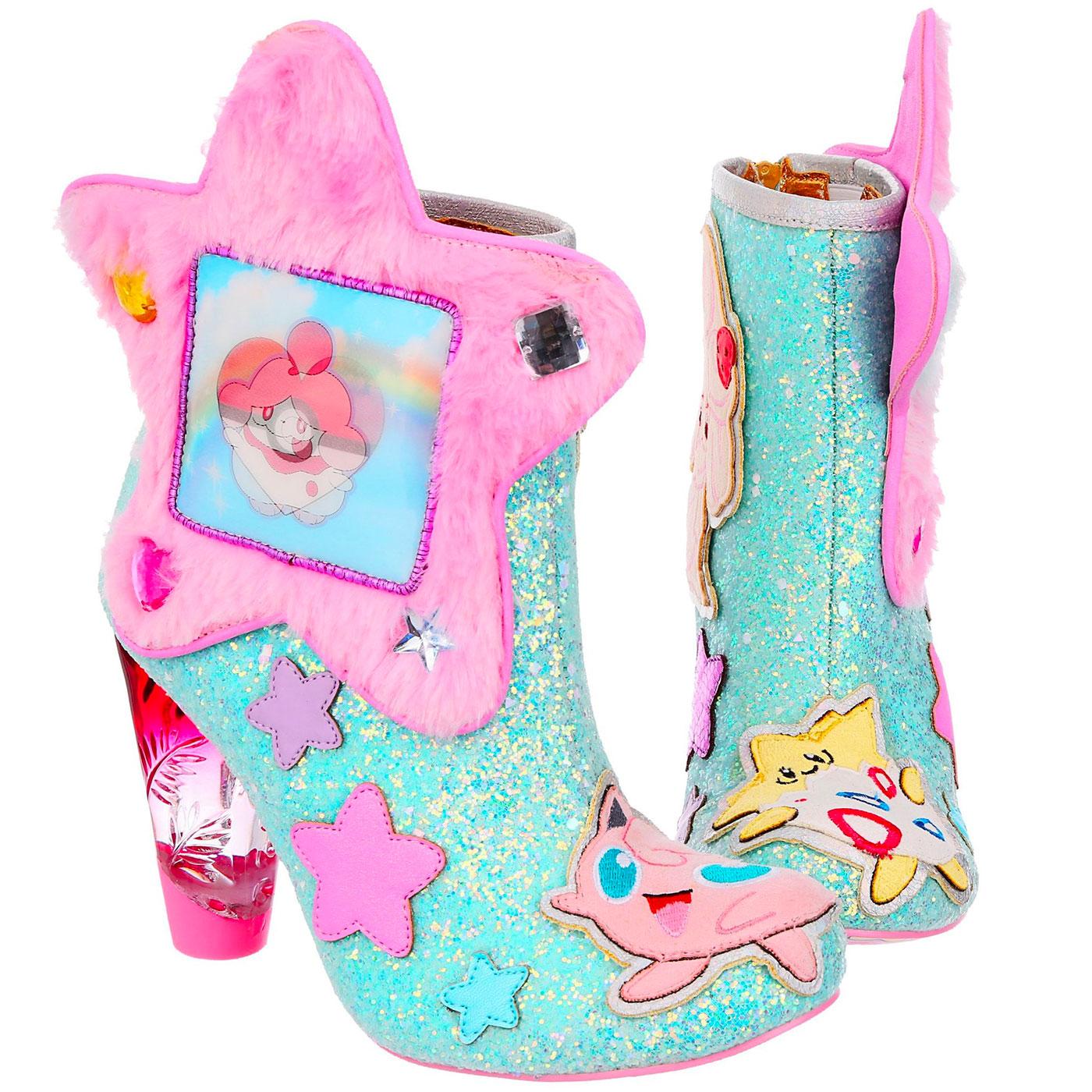 Twinkle Toes IRREGULAR CHOICE Pokemon Heel Boots Peach