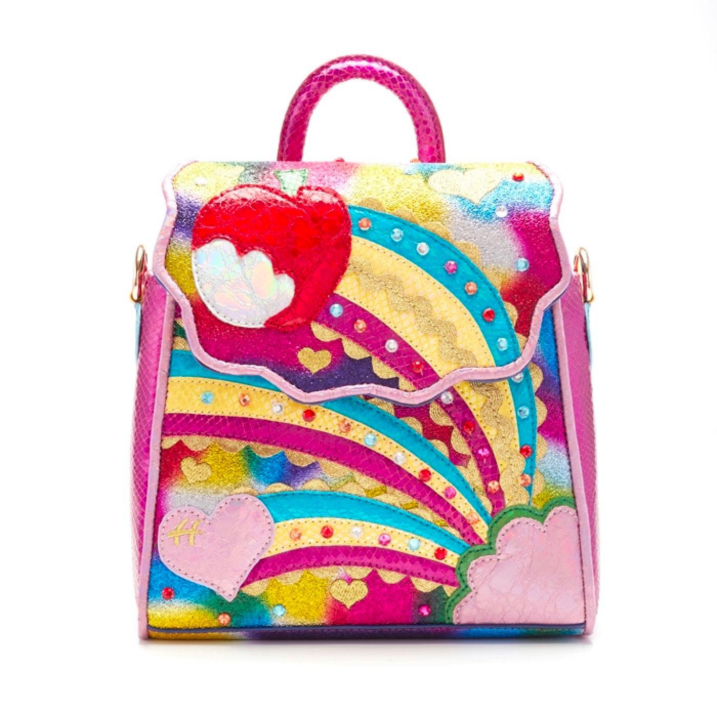 IRREGULAR CHOICE Rainbow Splash Retro Handbag Pink