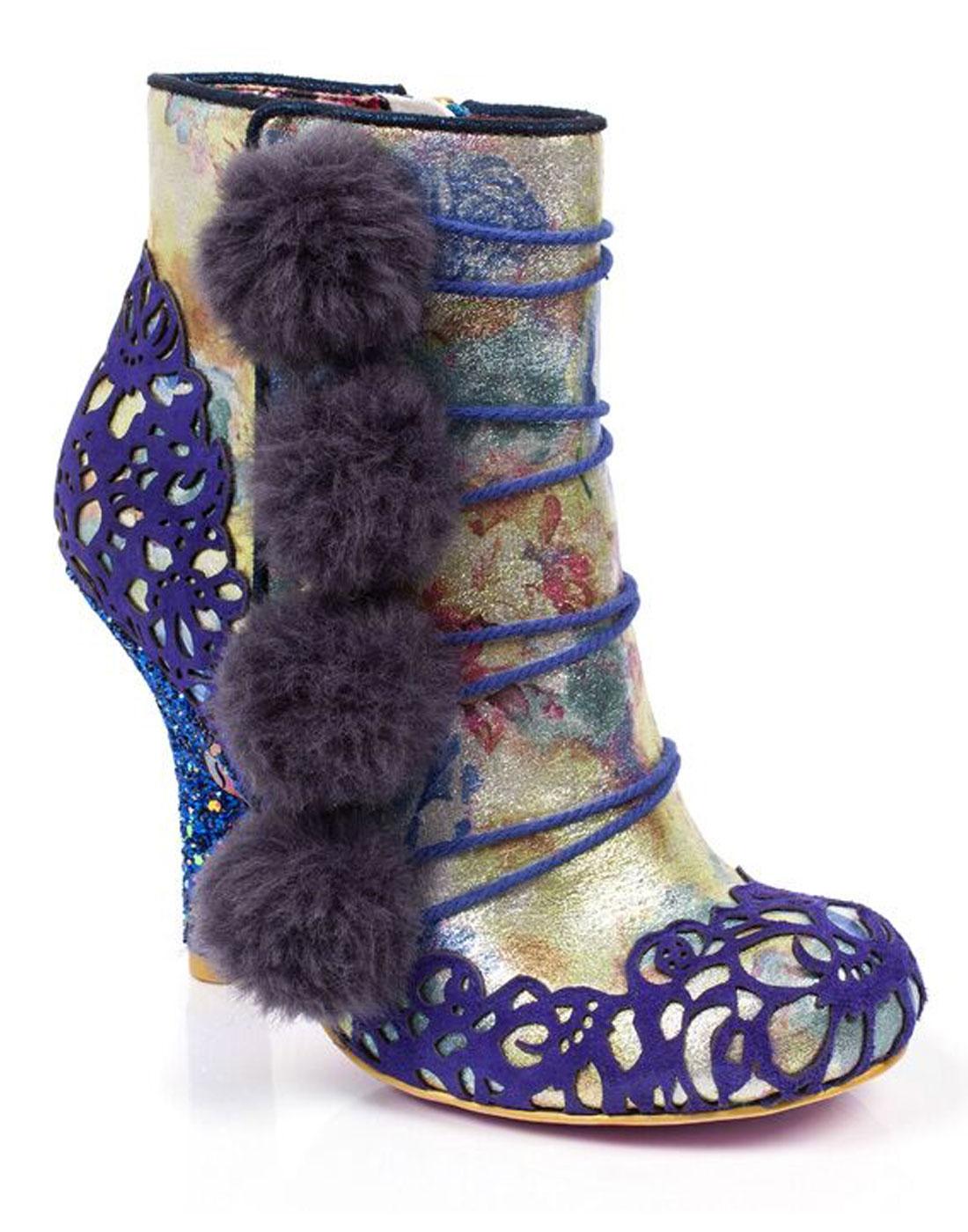 Slumber Party IRREGULAR CHOICE Pom-Pom Heel Boots