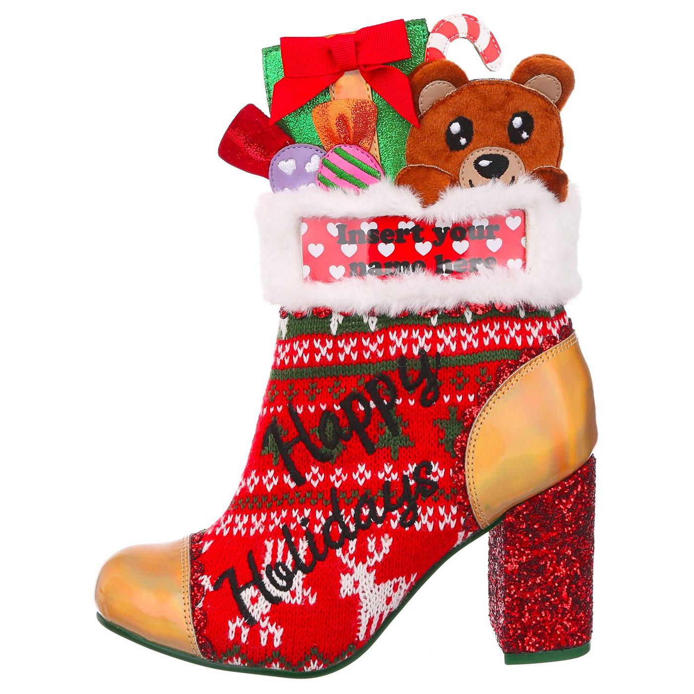 IRREGULAR CHOICE Stuffed Stockings Christmas Boots
