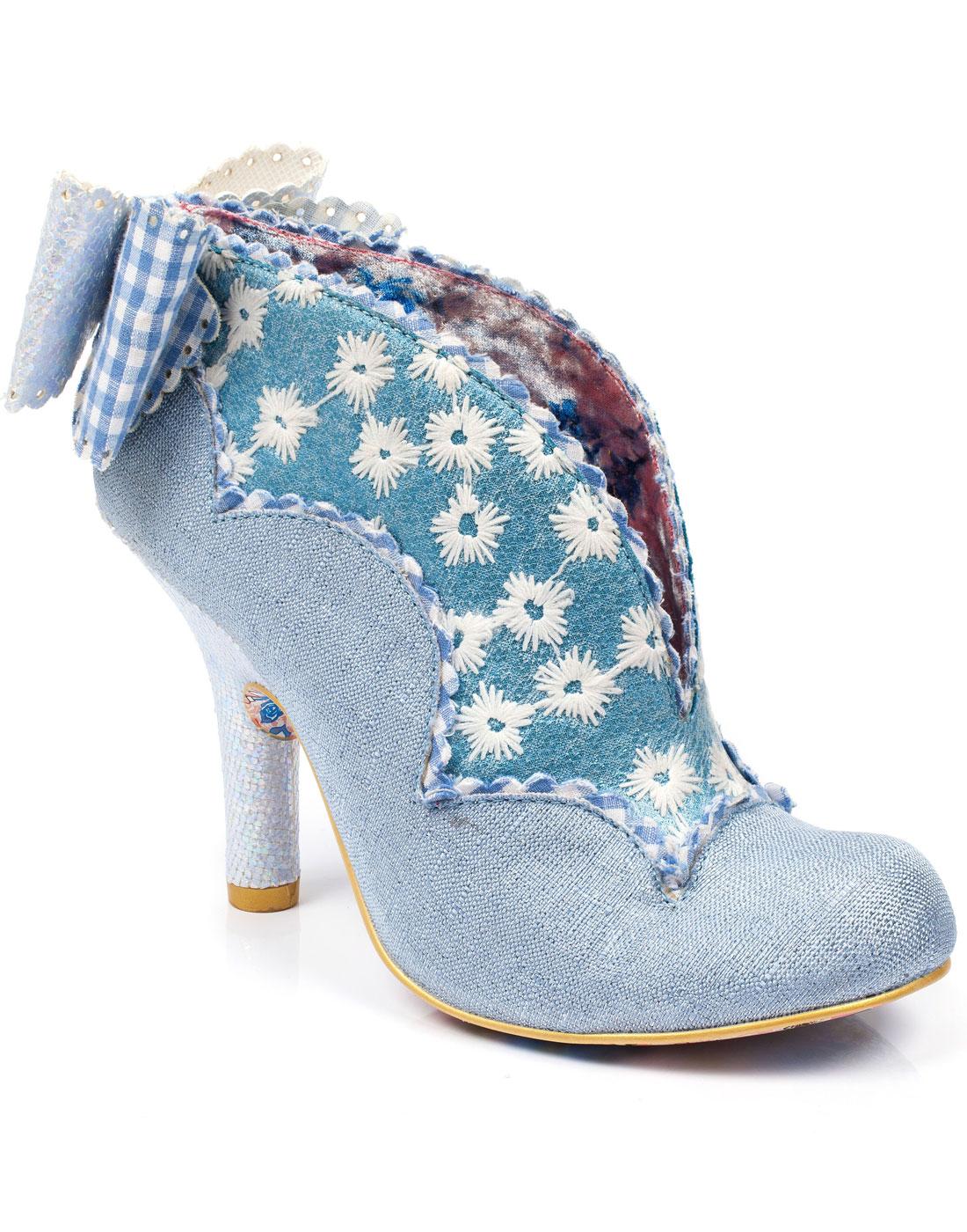 Toasted Teacake IRREGULAR Choice Floral Heels BLUE
