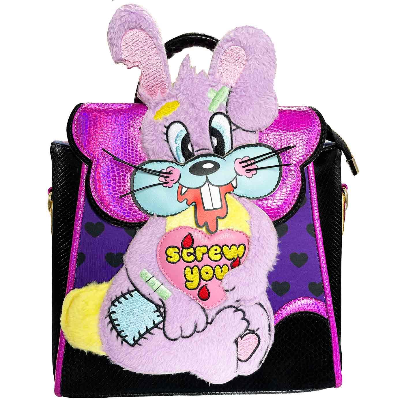 Type O IRREGULAR CHOICE Get Stuffed Bunny Backpack