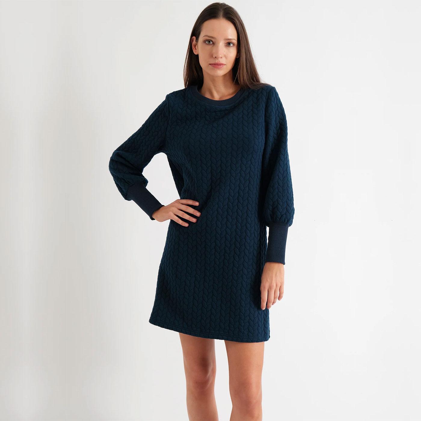 Jessica Louche Plait Knitted Mini A-line Dress N