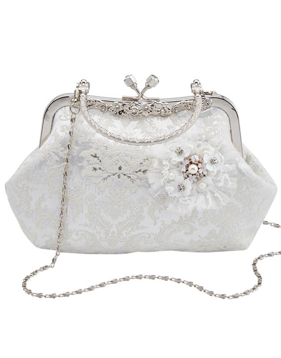 Hitched JOE BROWNS Bridal Vintage Handbag- Ivory