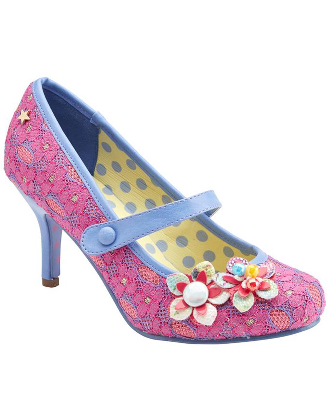 Malia JOE BROWNS Vintage lace Pink floral Heels