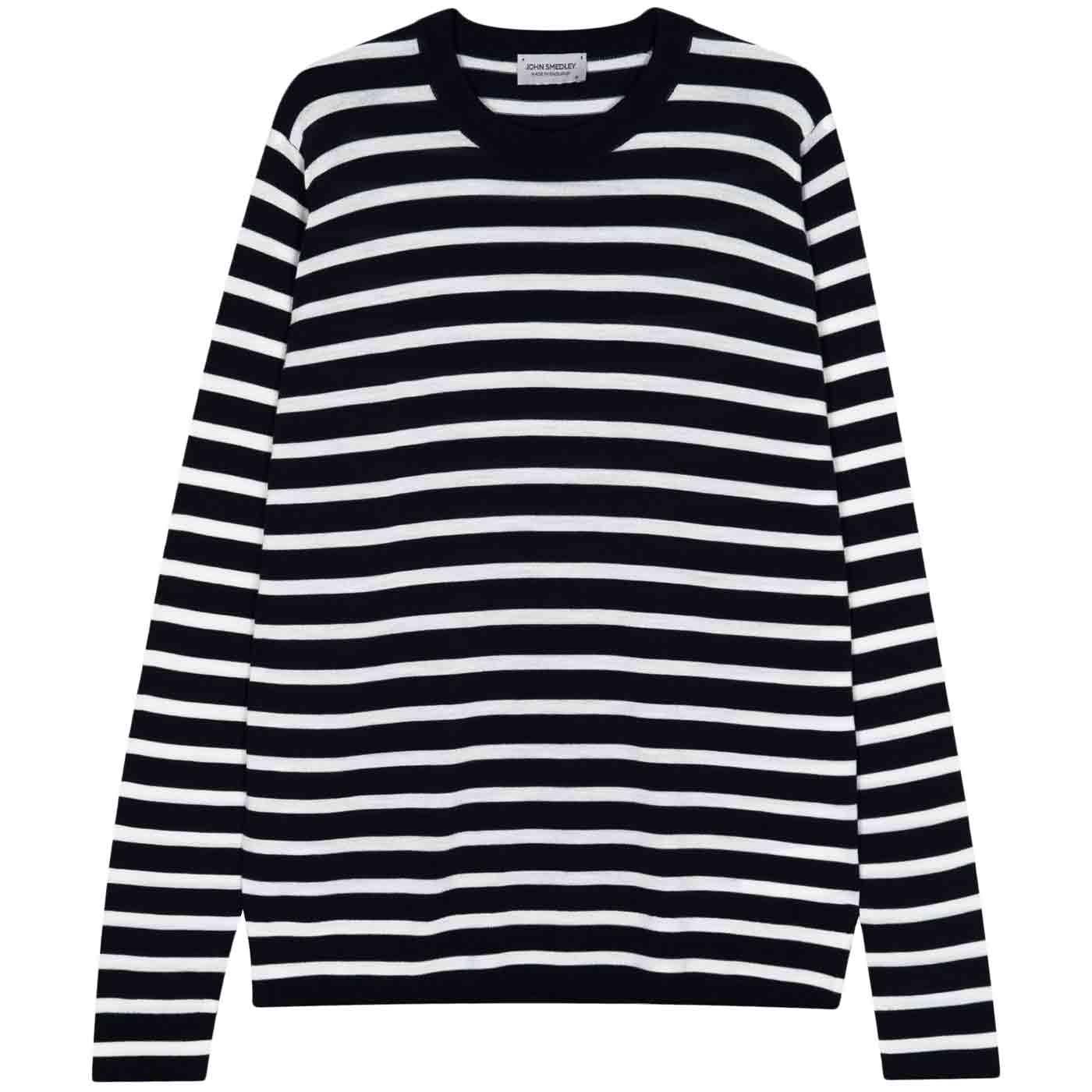 Alfred John Smedley Breton Stripe Merino Pullover 