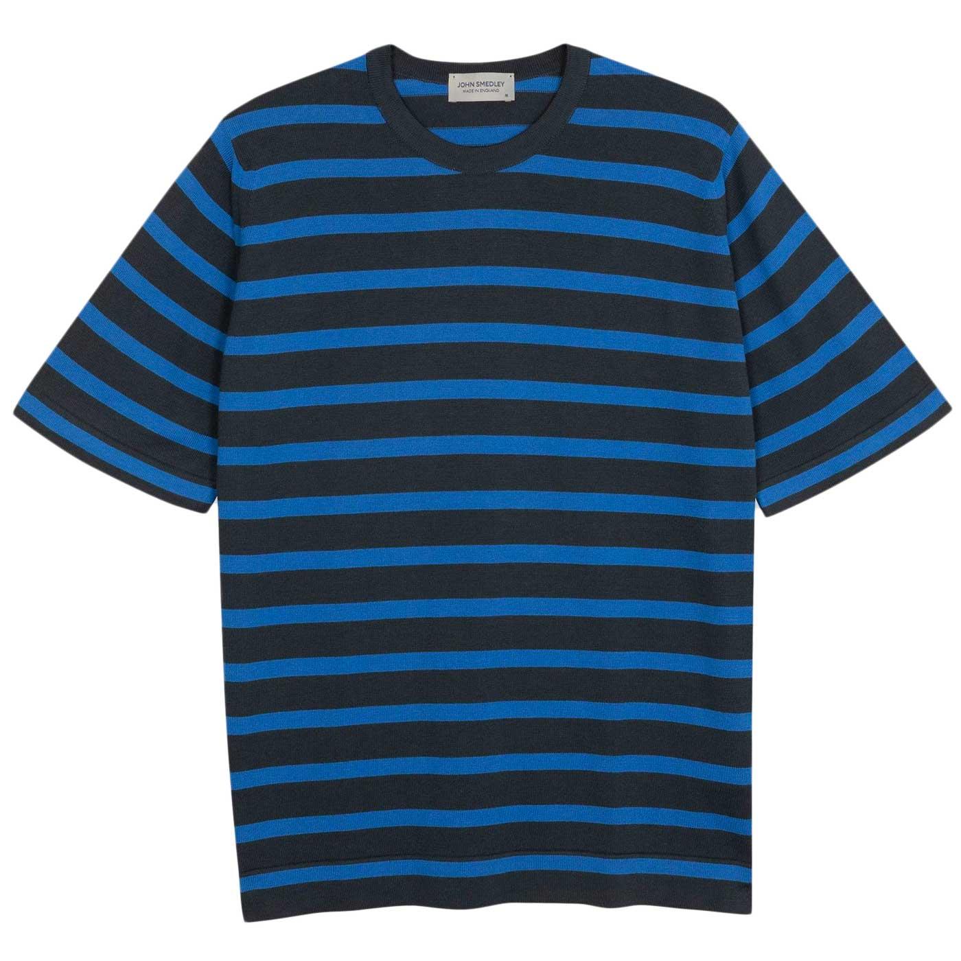 Allan John Smedley Breton Stripe Welt T-shirt G/EB