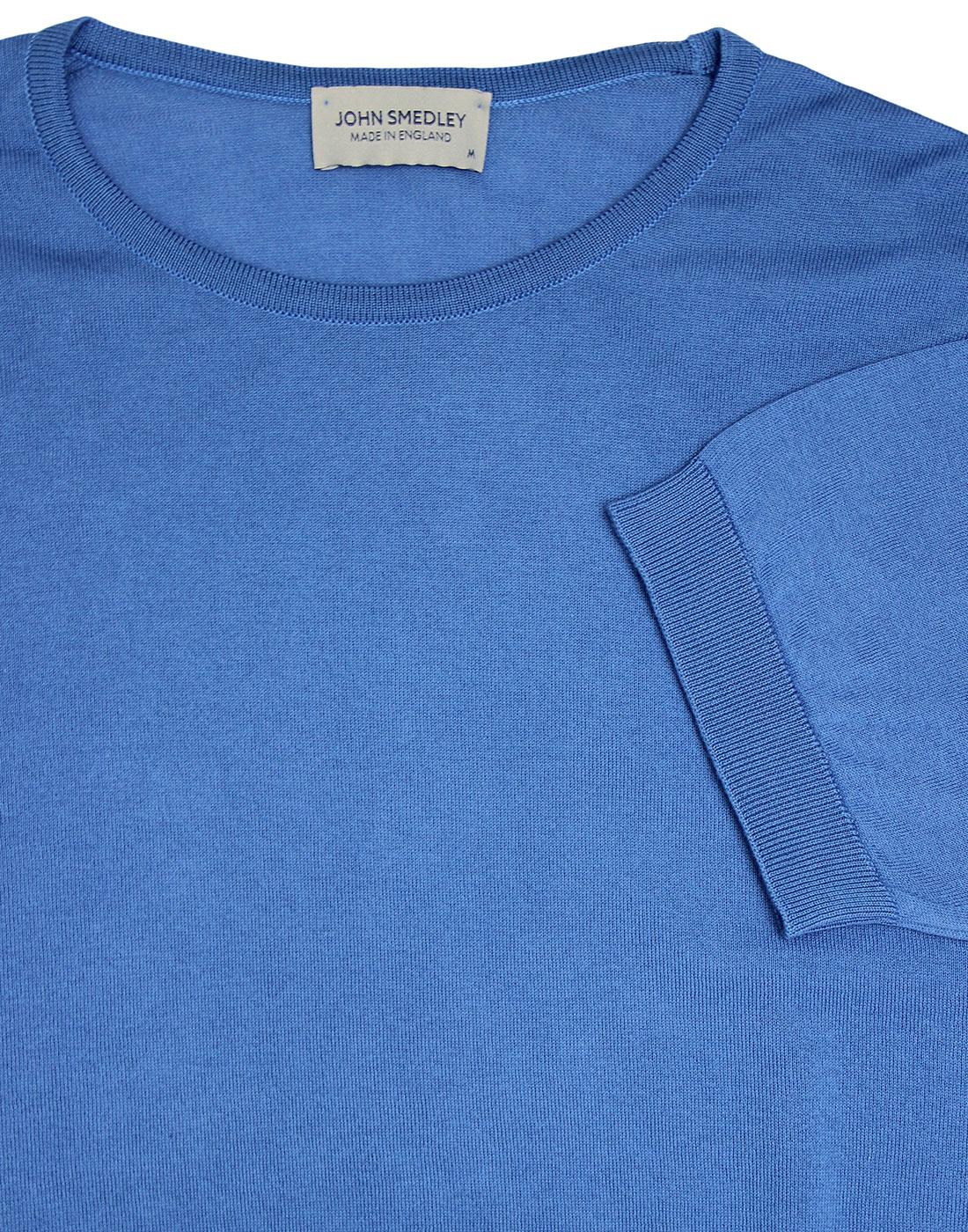 JOHN SMEDLEY Belden Made in England Knit Tee Chambray